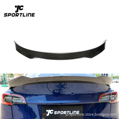 Dry Carbon Fiber Rear Trunk Spoiler for Tesla Model Y 2019-2021
